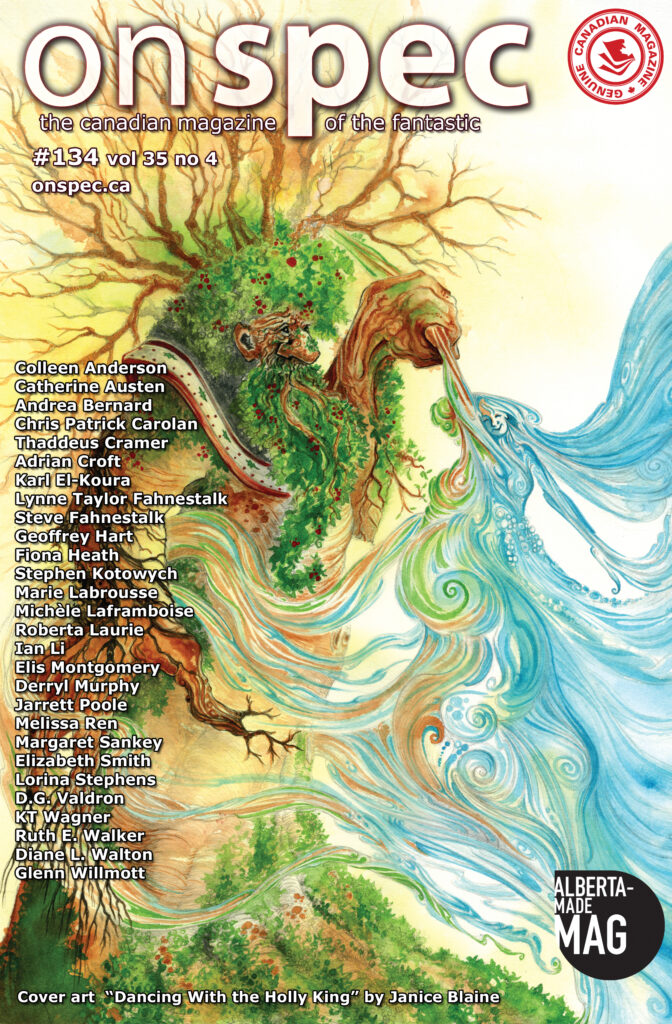 'The Dragon She didn't Want' is in 'On Spec'! on spoec vol 35 no 4 issue #134 cover